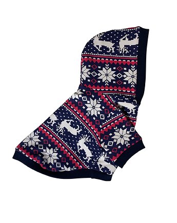 Bluza dla psa z kapturem wzór SKANDYNAWSKI rozmiar M, Psia szafa