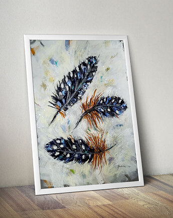 Pióra 7 - rysunek B2 unikat, Katarzyna Radzka