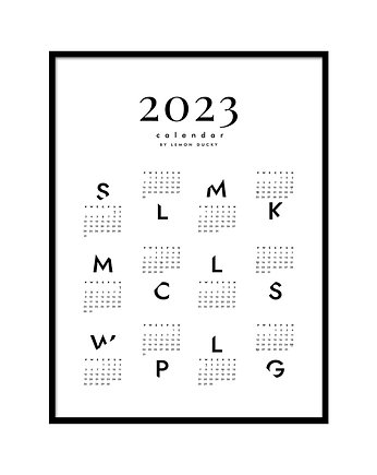 Plakat - Kalendarz 2023 white, lemonducky