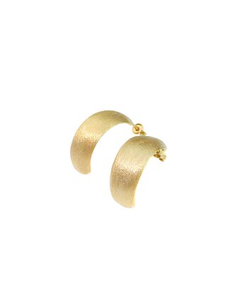 Pękate kolczyki sztyfty satynowane, Bijoux by Marzena Bylicka