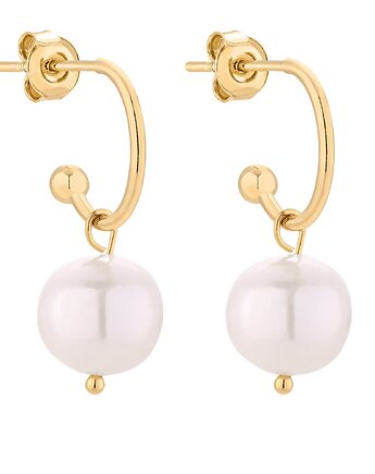 Złote kolczyki z naturalnymi perłami, SOTHO