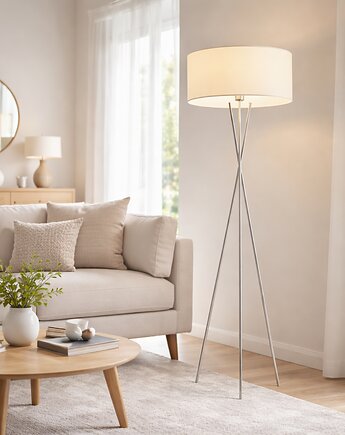 Designerska lampa podłogowa na 3 nogach PARYŻ tripod, LYSNE