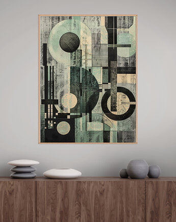 Geometria natury - Plakat, druk - Minimalizm, Boho, Loft #32, Black Sapphire Art
