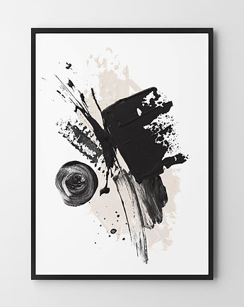 Plakat Abstrakcja biało-czarna  - różne formaty, HOG STUDIO