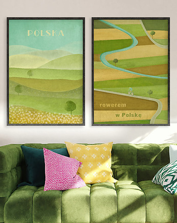 Polskie krajobrazy - zestaw 2 plakatów, minimalmill