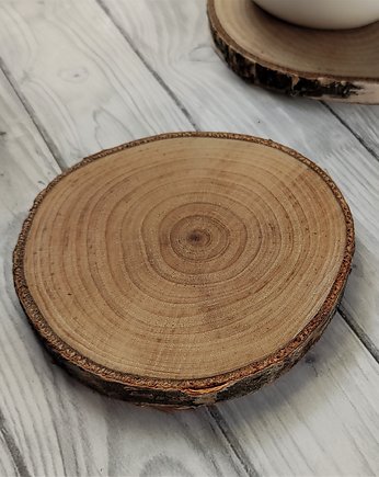 Drewniana podkładka pod kubek 9-10cm, Drewniane dodatki