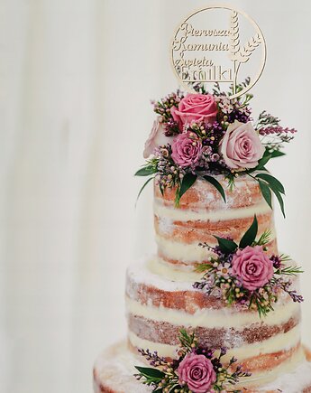 Topper na tort komunia z IMIENIEM DUŻY Toper na tort personalizowany Ozdoba, smxdsgn