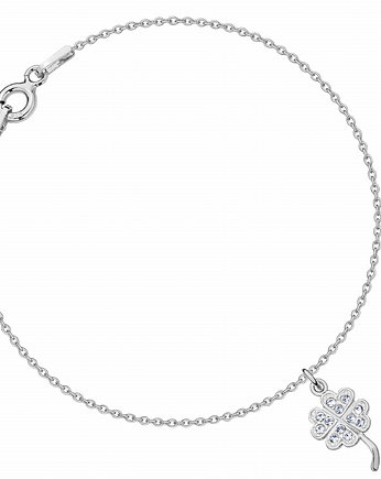 Bransoletka z koniczynką kryształ Swarovski srebro, MYNESS