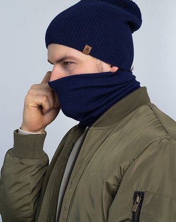 OPOS RWS - komin golf z wełny merino granatowy, KOPYTO