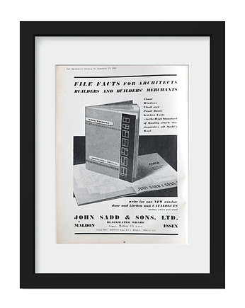 Plakat Oprawiona reklama katalogów dla architektów z The Architects Journal, ToMiWisi