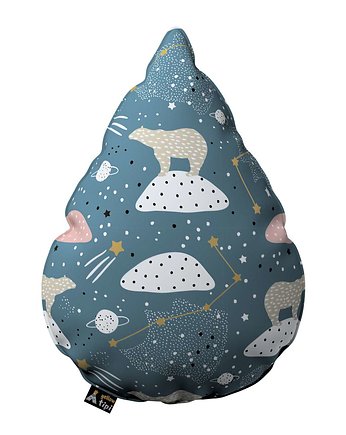 Poduszka Sweet Drop niebieska, Yellow Tipi
