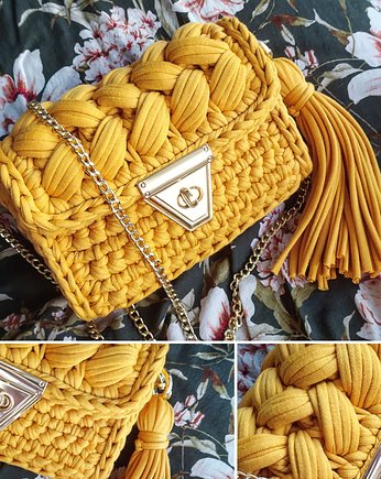 Torebka pleciona - Kopertówka Zig Zag Mini, Motka Bag