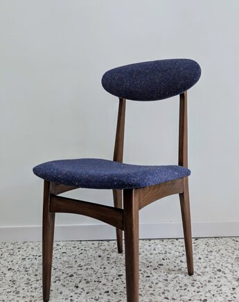 Krzesło tapicerowane navy blue, Wooddude Redesign