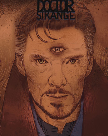 Plakat Doctor Strange, Natalia Biegalska