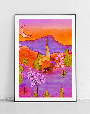 Plakat Joga pod fioletowym niebem, Harvest Maison