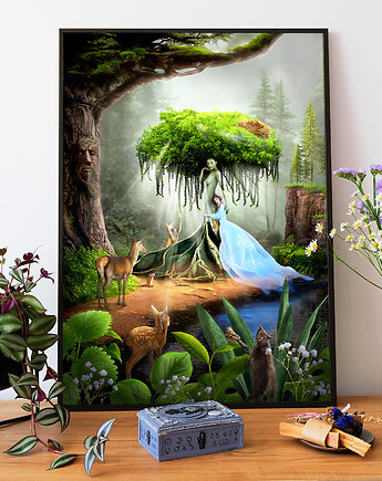 Surrealistyczny Plakat "Matka Natura" Kolaż, Olśnienia