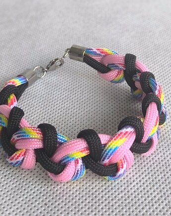 Bransoletka Rainbow z paracordu, Juna art