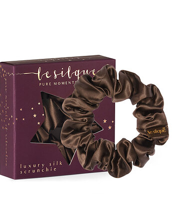 LE SILQUE Gumka do włosów z jedwabiu - COFFEE, Le Silque