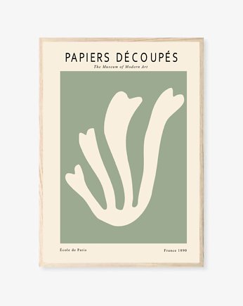PLAKAT szałwiowa zieleń , abstrakcja, matisse, black dot studio