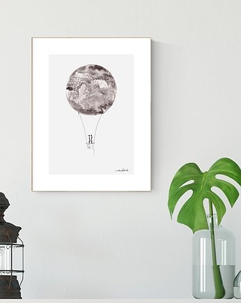 Obraz 21X30 malowany ręcznie na papierze, MiniMalArt