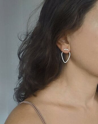 Kolczyki DOUBLE RINGS, srebro 925, Friedman Jewelry