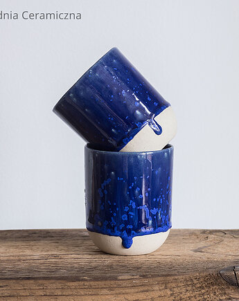 Zestaw 2 kubeczków chabrowych, studnia ceramiczna