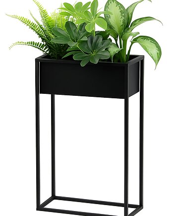 Kwietnik Metalowy CUBO 60x40cm czarny, JAKPOLDESIGN