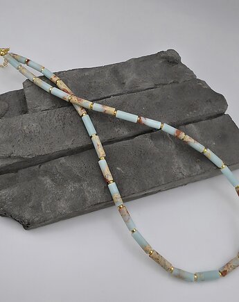 Jaspis w złocie - naszyjnik, RayOfArt