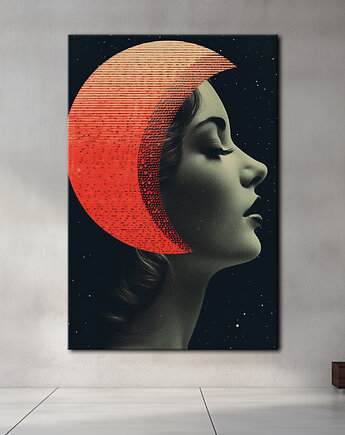 Pył księżycowy - Obraz na płótnie - Druk Blejtrama - Kolaż, Surrealizm #24, Black Sapphire Art