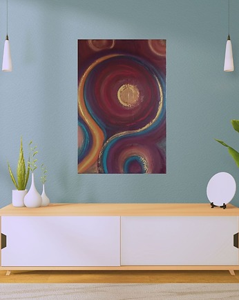 Ręcznie malowana Abstrakcja 60x90, Joanna Bilska