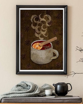 Grzane wino - plakat fine art, giclee, minimalmill