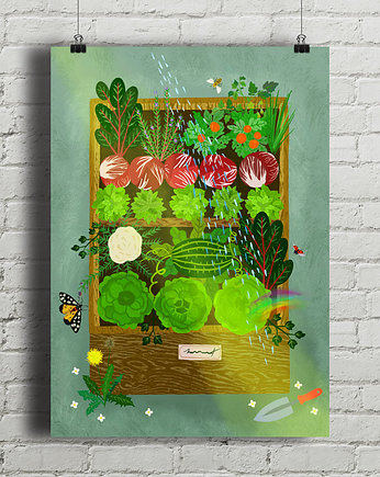 Skrzynka ogrodowa - plakat fine art, minimalmill