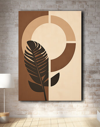 Tropikalne liście - Plakat - Loft, Minimalizm, Black Sapphire Art