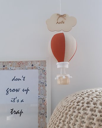 Balon karuzela lniany rudy- dekoracja pokoju, OKAZJE - Prezent na Baby shower