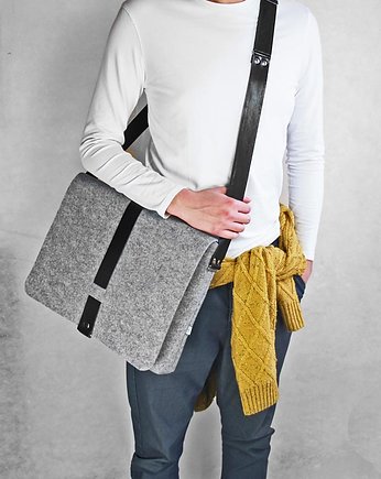 TORBA Z FILCU MEN 01 zielony zamek, purol design