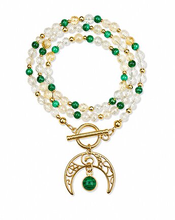 Klasyczny cytryn malachit, NESSING handmade
