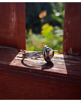 Mikro pierścionek z amazonitem, Figa handmade accessories