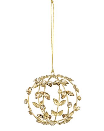 Ozdoba - zawieszka 2 szt. złota kula 9x9x9 cm ażurowa, MIA home