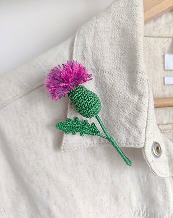 Broszka szydełkowa Kwiat ostu, Not only cute crafts