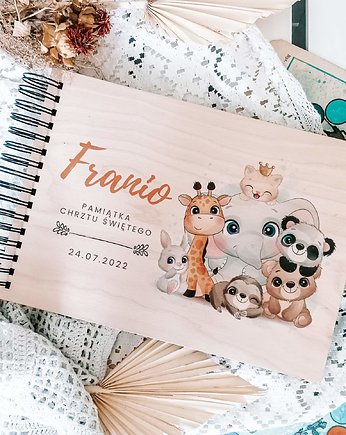 Prezent na chrzest, roczek, personalizowany album, dla niemowląt, dla dziecka, LOO LOO DREAM