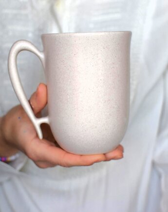 Duży Kubek Kremowy Ecru Ceramiczny 500ml, Ceramika Ciepliki