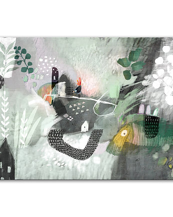OBRAZ NA PŁÓTNIE - 120x80cm - ABSTRAKCJA PODWÓRKO, LUdesign gallery