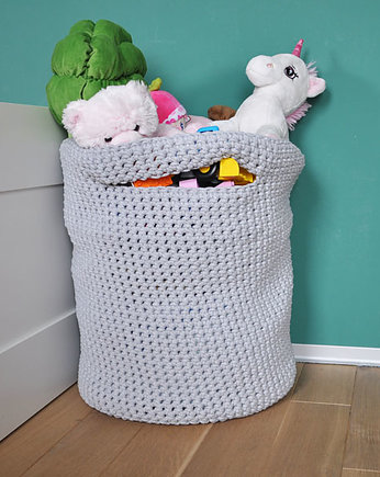 Kosz ze sznurka  XXL - szary - 50cm/60cm, Beltrani