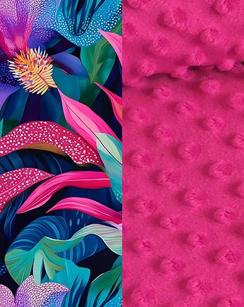 WYJĄTKOWY koc _ narzuta _ kolorowe kwiaty _ 150x200 cm, MOJAMAJA
