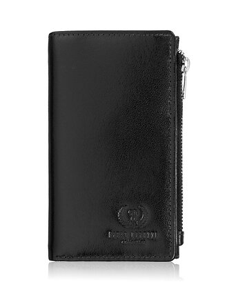 Portfel damski skórzany duży czarny z ochroną RFID T-140-BL, Paolo Peruzzi