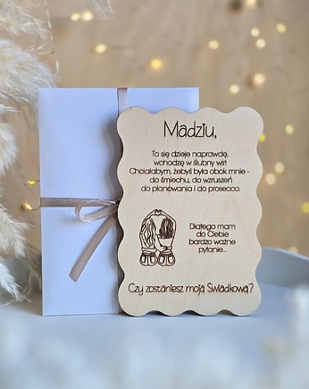 Kartka z prośbą o świadkowanie dla niej - Czy zostaniesz moją Świadkową?, BohoSuszki