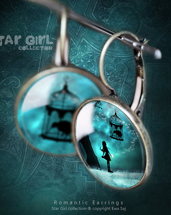 Kiwi -Star Girl collection, romantyczne kolczyki, Ewa Saj Fotografie