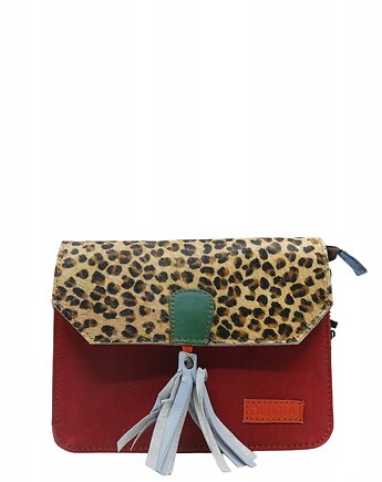 Torebka zamszowa, elegancka, skórzana, zamsz, ozdobny chwost eko OLIVKA, Olivka Warsaw