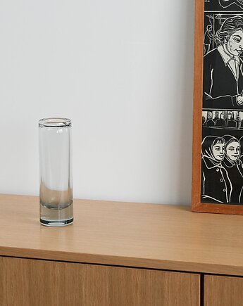 Wazon szklany, duński design, lata 70, produkcja: Holmegaard, Przetwory design