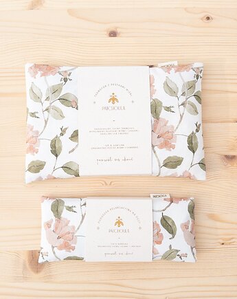 Naturalny duet - poduszka relaksacyjna na oczy i termofor z pestkami wiśni, Patchoula